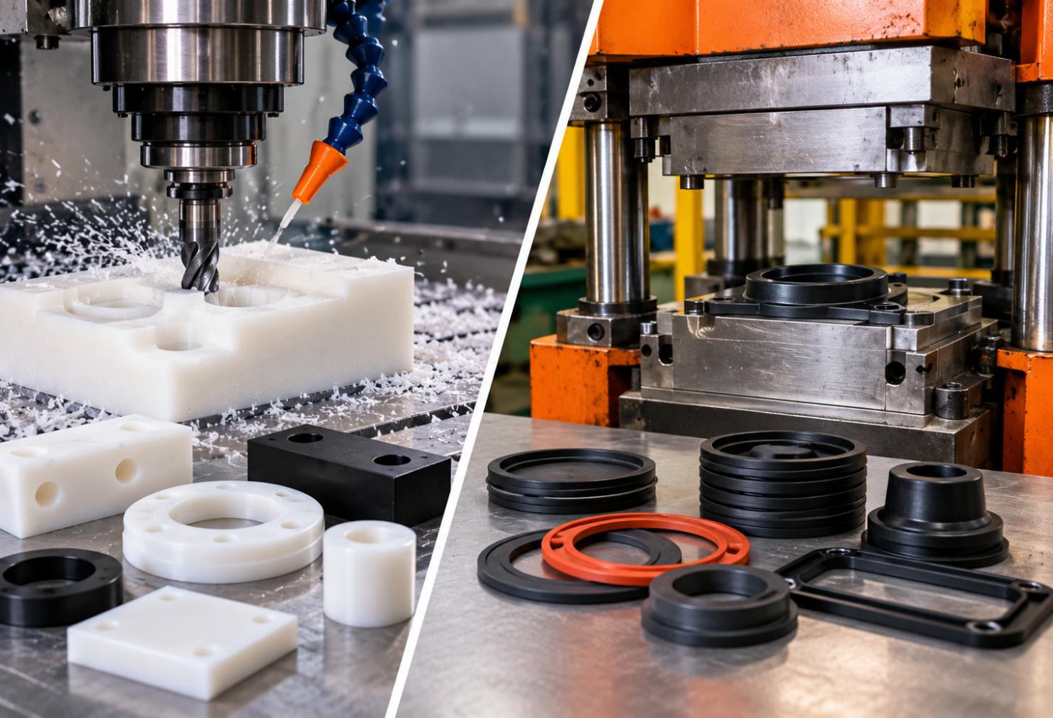 CNC Plastic Machining vs. Compression Molding: Choosing the Best Process for Custom Plastic Parts